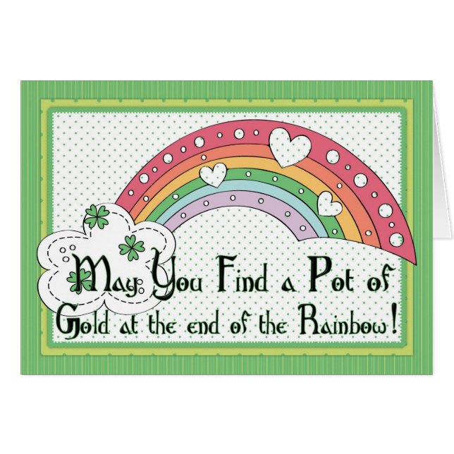 Trouvez une carte irlandaise arc-en-ciel de pot d' (Devant horizontal)