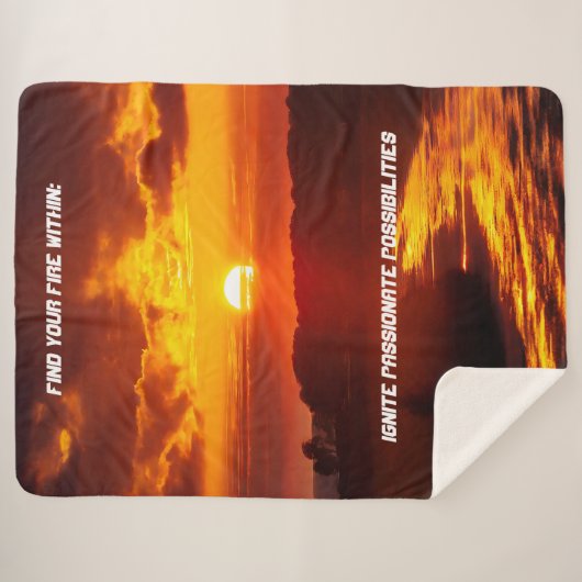 "Trouvez votre feu dans" couverture Sherpa (Devant (Horizontal))