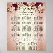 Trouvez votre Mariage de tableau de sièges Rose d' (Devant)