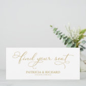 Trouvez votre place Carte du plan de table de mari (Debout devant)