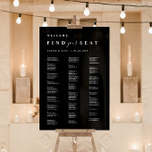 Trouvez Votre Siège Noir Siège Alphabétique