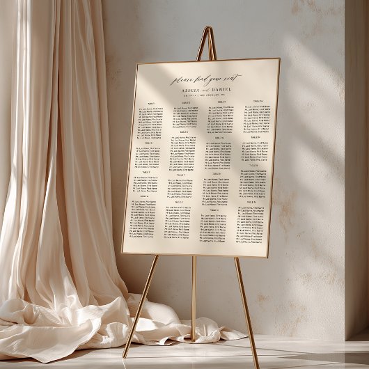 Trouvez votre siège tableau de disposition de mari