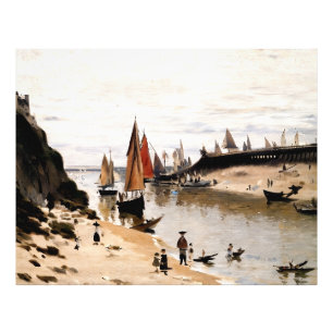 Trouville Breakwater Foto Afdruk