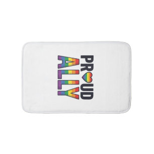 Trouw aan Ally Vintage Regenboog Hart T-Shirt Ontw Badmat