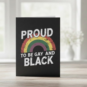 Trouw aan het feit dat ik gay en zwart ben Pride M Briefkaart