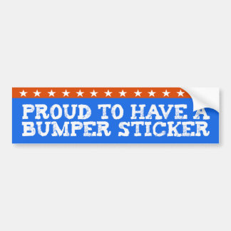 Trouw aan het hebben van een bumpersticker
