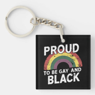 Trouw aan het zijn van Homoseksueel en Zwarte trot Sleutelhanger