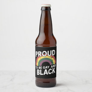 Trouw aan homoseksualiteit en zwarte trots maand 2 bier etiket