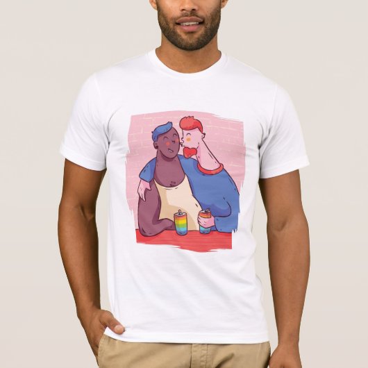 Trouw aan homoseksualiteit, liefde kent geen gesla t-shirt (Voorkant)