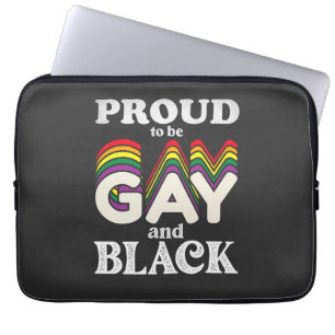 Trouw aan homoseksueel en zwart zijn LGBT Pride Laptop Sleeve