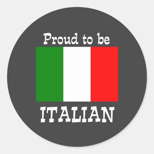 Trouw aan Italië Ronde Sticker (Voorkant)