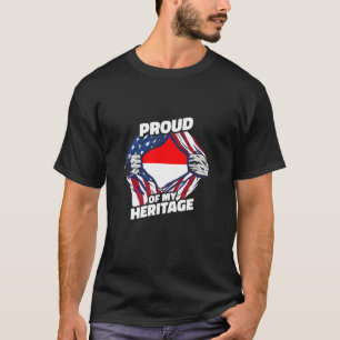 Trouw aan mijn afkomst - Patriottische Indonesisch T-shirt