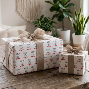 Trouw Aangepaste Minimalistische Koppel Verlovings Cadeaupapier