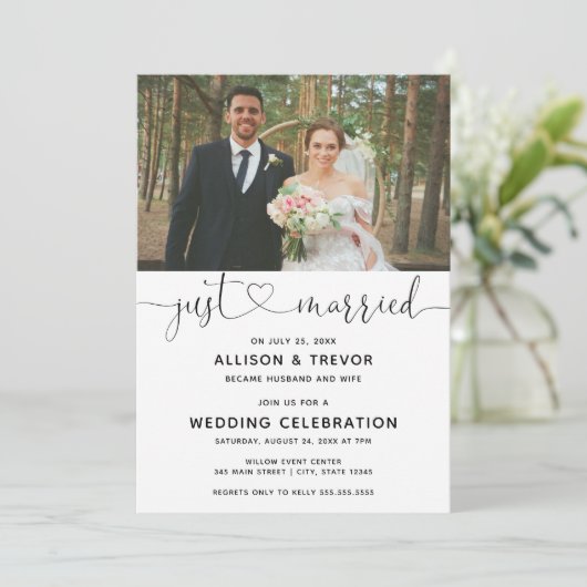 Trouw Aankondiging Bruiloftsreceptie (Staand voorkant)