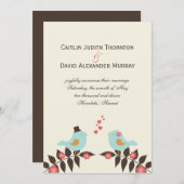 Trouw Aankondiging Liefdes Vogels (Voorkant / Achterkant)