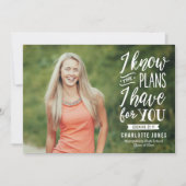 Trouw Afstudeerder EDITABLE KLOR Afstuderen Foto Kaart (Voorkant)