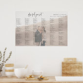 Trouw Alfabetische Zitplaats Chart Foto Poster (Keuken)
