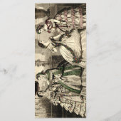 Trouw Antieke Bruid Vintage Menu (Achterkant)