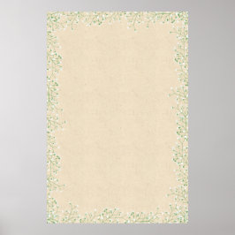 Trouw Baby's Breath Boho Sjabloon om te personalis Poster