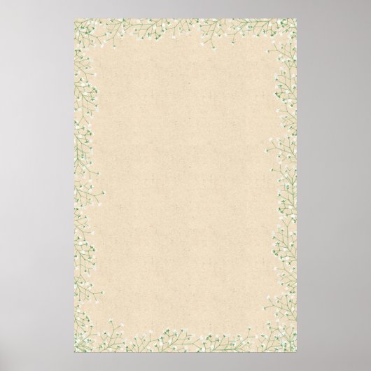 Trouw Baby's Breath Boho Sjabloon om te personalis Poster (Voorkant)