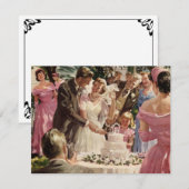 Trouw Bruid Bruidegom Jonggehuwden Snijden de Taar Aankondiging (Voorkant / Achterkant)