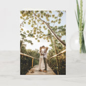 Trouw Bruid en Bruidegom Foto Bedankkaart Programma (Achterkant)