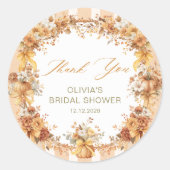 Trouw Bruidsfeest Dank Je Ronde Sticker (Voorkant)