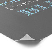 Trouw Bruidsjurk Bruiloft 'Iets Blauw' Poster (Hoek)