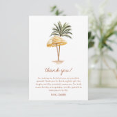 Trouw Bruiloft op het Strand Bedankkaart (Staand voorkant)