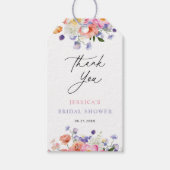 Trouw Bruilofts Bruidsshower Bedankt met Waterverf Cadeaulabel (Voorkant)