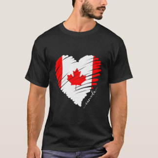 Trouw Canadese T-shirt Witte Esdoornblad Rode Cana