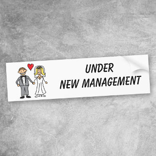 Trouw Cartoon - Onder Nieuwe Leiding Bumpersticker