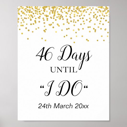 Trouw Countdown Bord Poster (Voorkant)