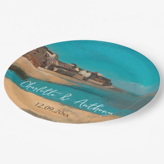 Trouw Creative Village Zee Lucht Impressionist Papieren Bordje (Gekanteld)