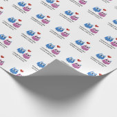 Trouw Cute Uil Koppel Bruid Bruidegom Naam Cadeaupapier (Hoek)