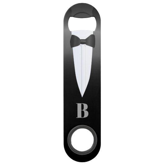 Trouw Dank Je Bruidsman Tuxedo Flessenopener Speed Flessenopener (Voorkant)