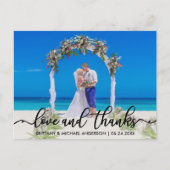 Trouw Dank Je | Foto Liefde en Dank Briefkaart (Voorkant)