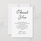 Trouw Dank Je Foto Modern Eenvoudig Elegant Bedankkaart (Achterkant)