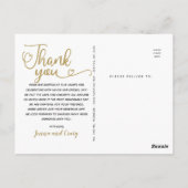 Trouw Dank Je Wel | Handgeschreven Script Over Fot Briefkaart (Achterkant)