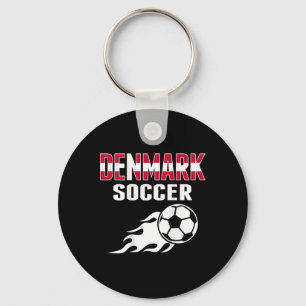 Trouw Denmark Voetbalfans Jersey - Deense Voetbal Sleutelhanger