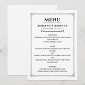 Trouw diner menu (Voorkant / Achterkant)