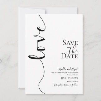 Trouw, Elegant, Eenvoudig, Typografie, Script, Save The Date