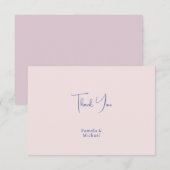 Trouw Elegante Minimalistische Klassieke Dankjewel Bedankkaart (Voorkant / Achterkant)