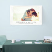 Trouw | Elegante Moderne Aangepaste Foto Spandoek (Beurs)