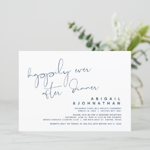 Trouw Elopement, Happily Ever After Diner Uitnodig Kaart