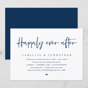 Trouw Elopement, Happily Ever after Feest Uitnodig Kaart