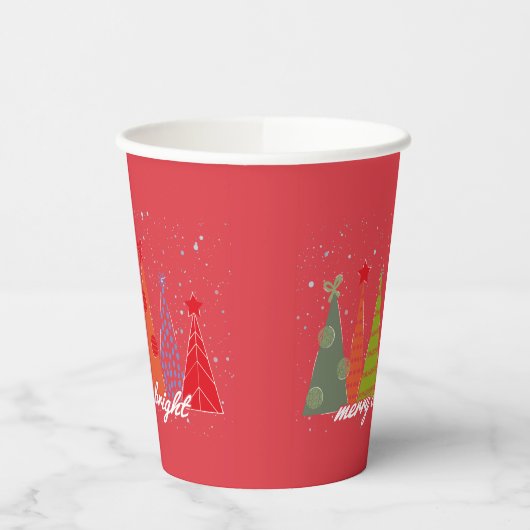 Trouw en Helder Kerstmis Papieren Bekers (Links)