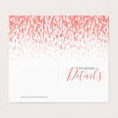 Trouw evenement details gast koraal kunst schema p kaart (Buitenkant ongevouwen)