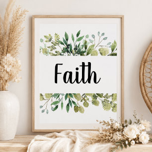 Trouw Faith greenery 1 kor 13 Poster