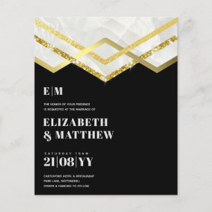 Trouw-FLYER met laagste budget Uitnodiging Glam De Flyer